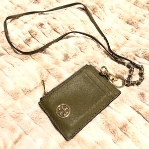 Tory Butch Olive green Lanyard.